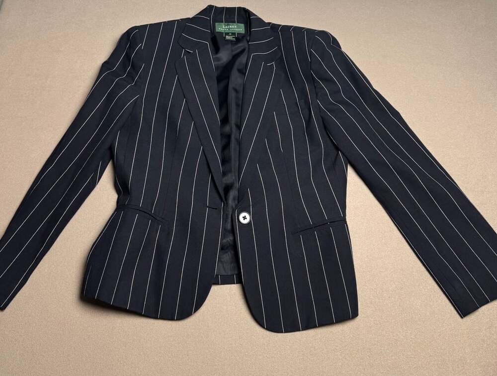 Lauren Ralph Lauren Women's Pinstriped Blazer Jacket